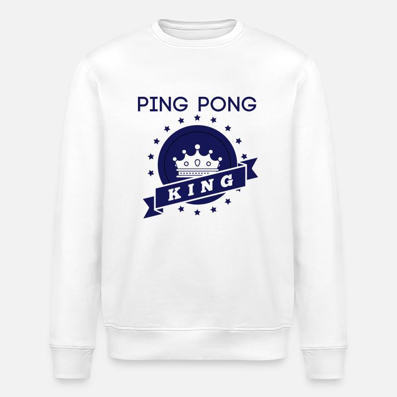 ping pong king - Stanley/Stella Unisex Bio-Sweatshirt ROLLER - Weiß