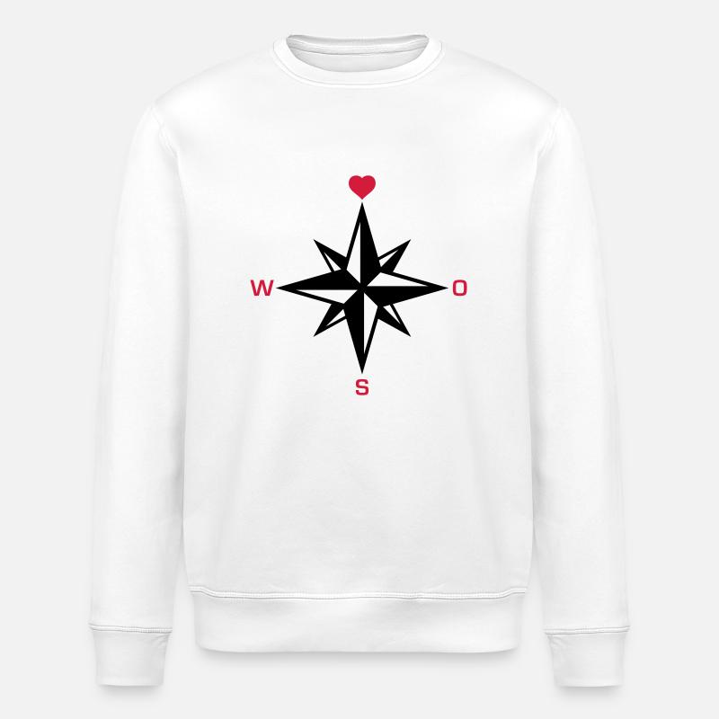 north_heart_072011_c_2c - Stanley/Stella ROLLER Unisex Organic Sweatshirt - white