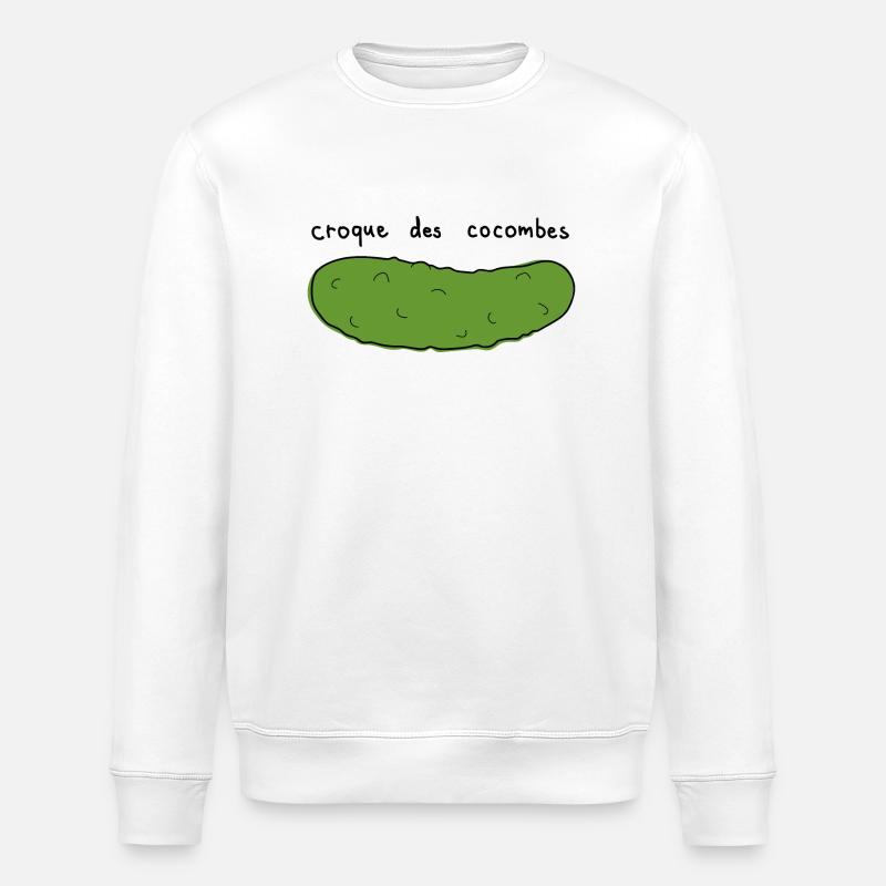 Croque des concombes - Sweat bio ROLLER Stanley/Stella Unisexe - blanc