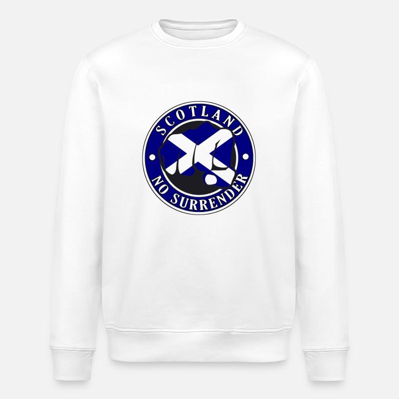 Schottland "No Surrender" Fist - Stanley/Stella Unisex Bio-Sweatshirt ROLLER - Weiß