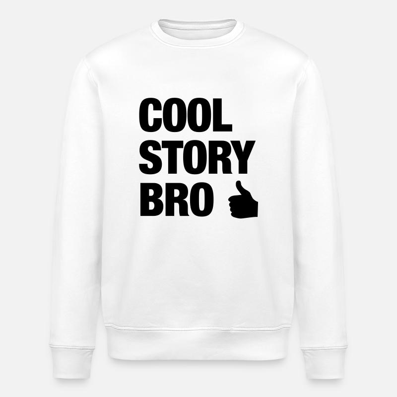 Histoire fraîche Bro Thumb Up - Sweat bio ROLLER Stanley/Stella Unisexe - blanc