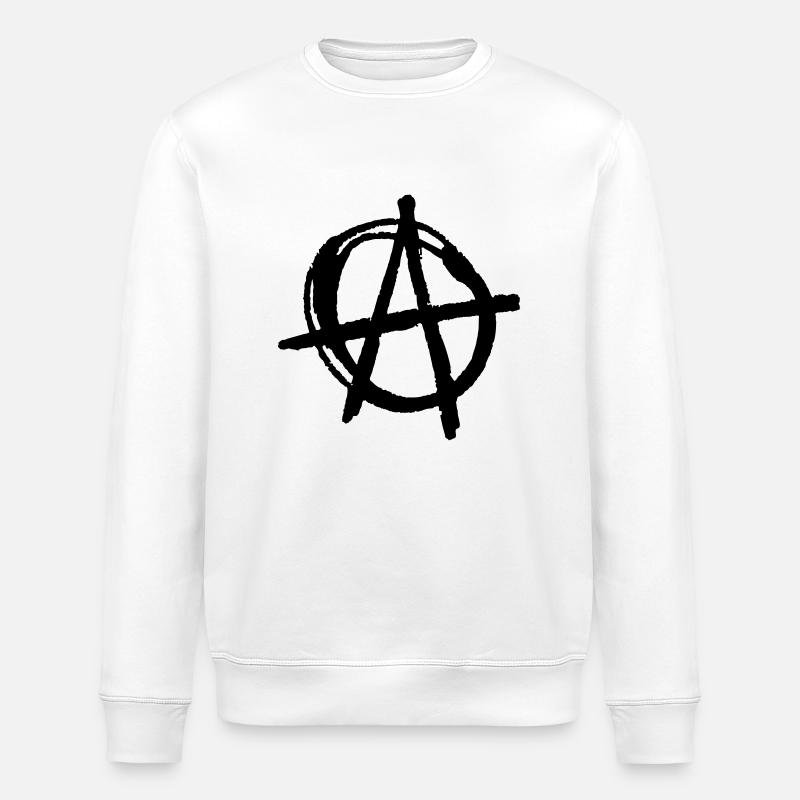 Anarchy - Stanley/Stella ROLLER Unisex Organic Sweatshirt - white