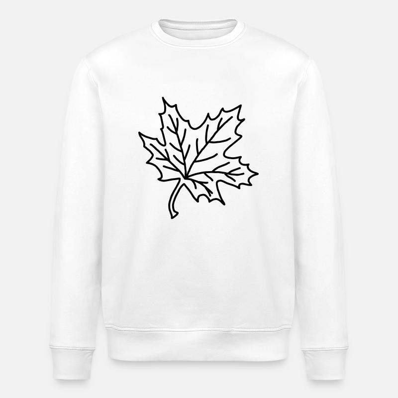 Maple Leaf - tree - Stanley/Stella ROLLER Unisex Organic Sweatshirt - white
