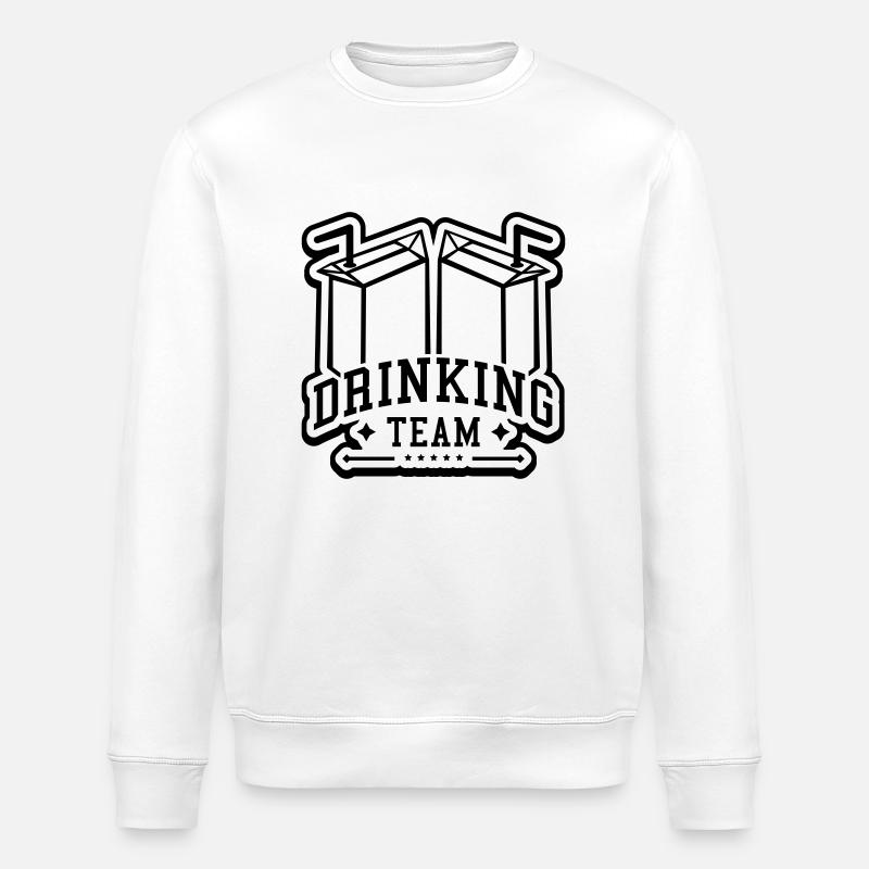 drinking_team_funny_pe1 - Stanley/Stella ROLLER Unisex Organic Sweatshirt - white