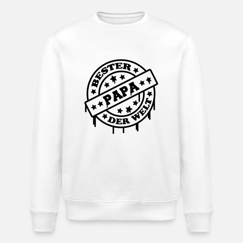 bester_papa_der_welt - Stanley/Stella Unisex Bio-Sweatshirt ROLLER - Weiß