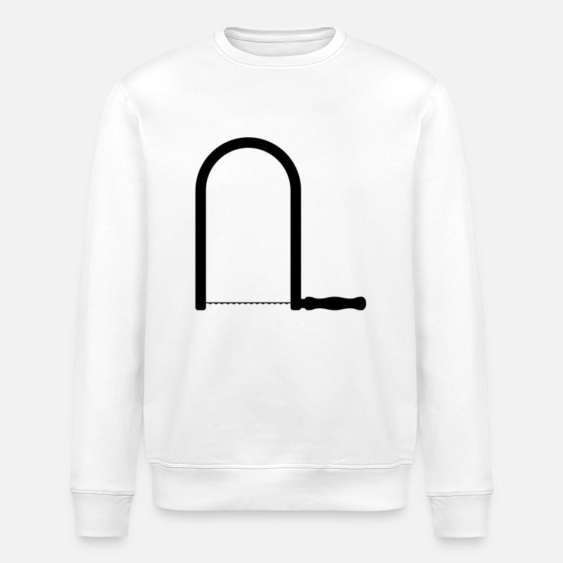 Sciure-scie à feuillage-scie artisanale - Sweat bio ROLLER Stanley/Stella Unisexe - blanc