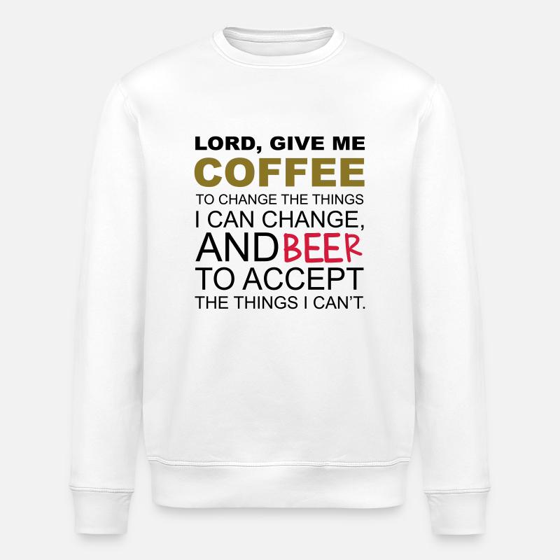 Coffee & Beer - Sweat bio ROLLER Stanley/Stella Unisexe - blanc