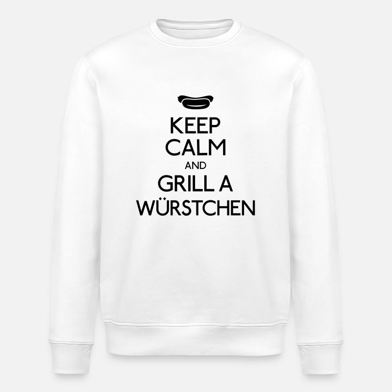 Keep Calm Bratwurst - Stanley/Stella Unisex Bio-Sweatshirt ROLLER - Weiß