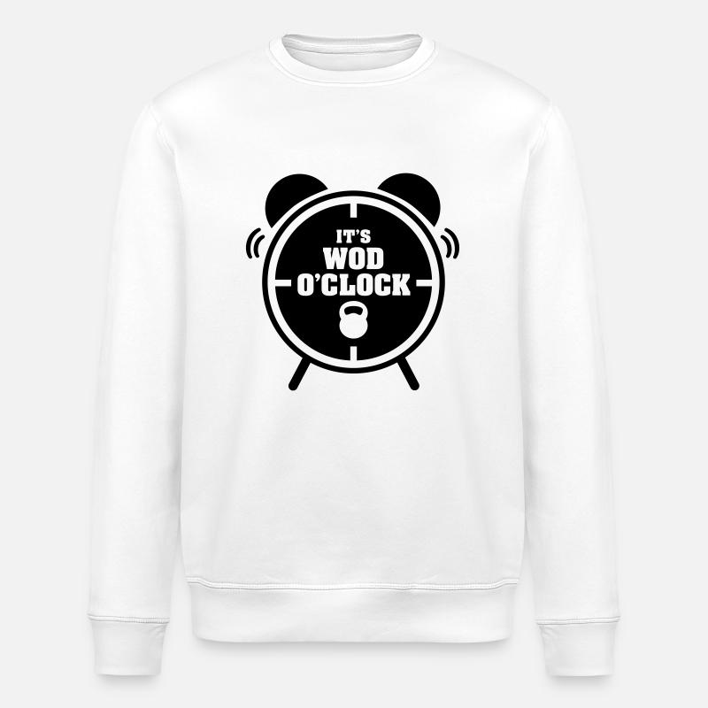 It's WOD O'Clock - Sweat bio ROLLER Stanley/Stella Unisexe - blanc