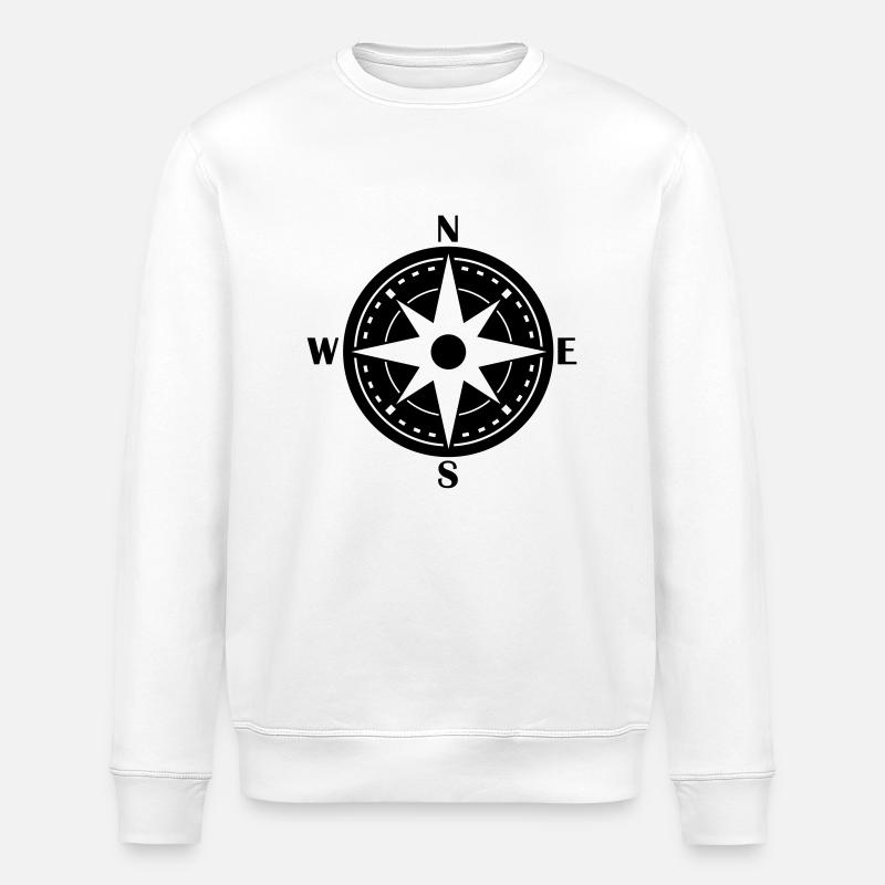 kompass_02 - Stanley/Stella Unisex Bio-Sweatshirt ROLLER - Weiß