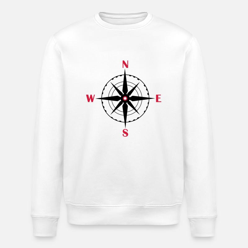kompass_02 - Stanley/Stella Unisex Bio-Sweatshirt ROLLER - Weiß