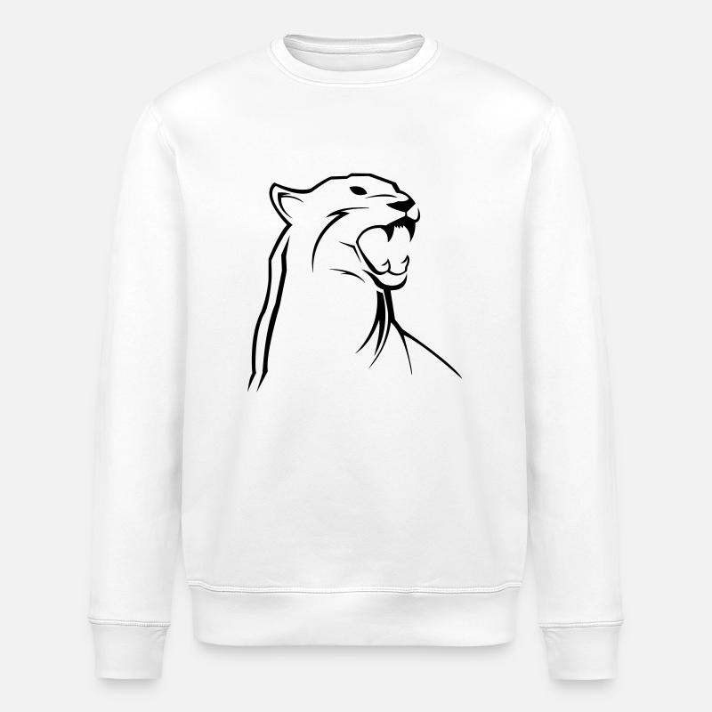 panther_01 - Stanley/Stella ROLLER Unisex Organic Sweatshirt - white