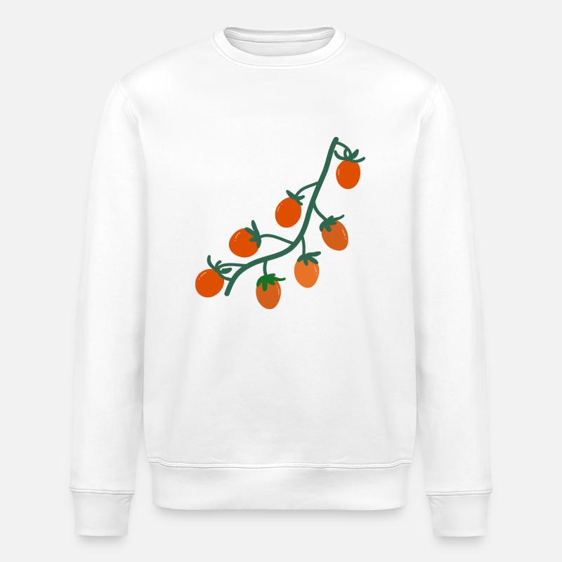 Cherry tomatoes２ - Stanley/Stella ROLLER Unisex Organic Sweatshirt - white