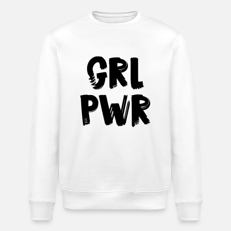 Pouvoir des filles - Sweat bio ROLLER Stanley/Stella Unisexe - blanc