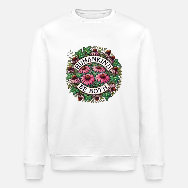 L’humanité soit les deux - Sweat bio ROLLER Stanley/Stella Unisexe - blanc