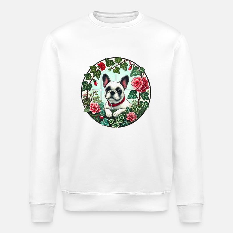 Bouledogue français - Sweat bio ROLLER Stanley/Stella Unisexe - blanc