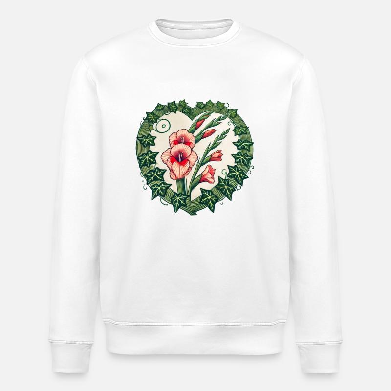 Gladiole - Stanley/Stella Unisex Bio-Sweatshirt ROLLER - Weiß