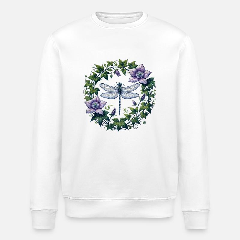 Dragonfly - Stanley/Stella ROLLER Unisex Organic Sweatshirt - white