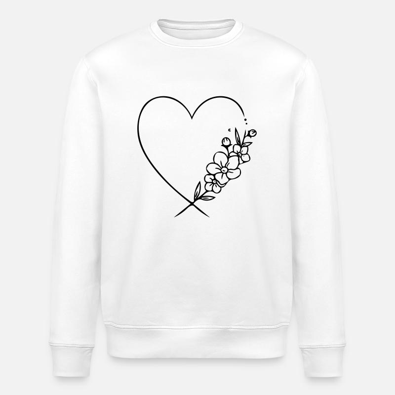cœur - Sweat bio ROLLER Stanley/Stella Unisexe - blanc