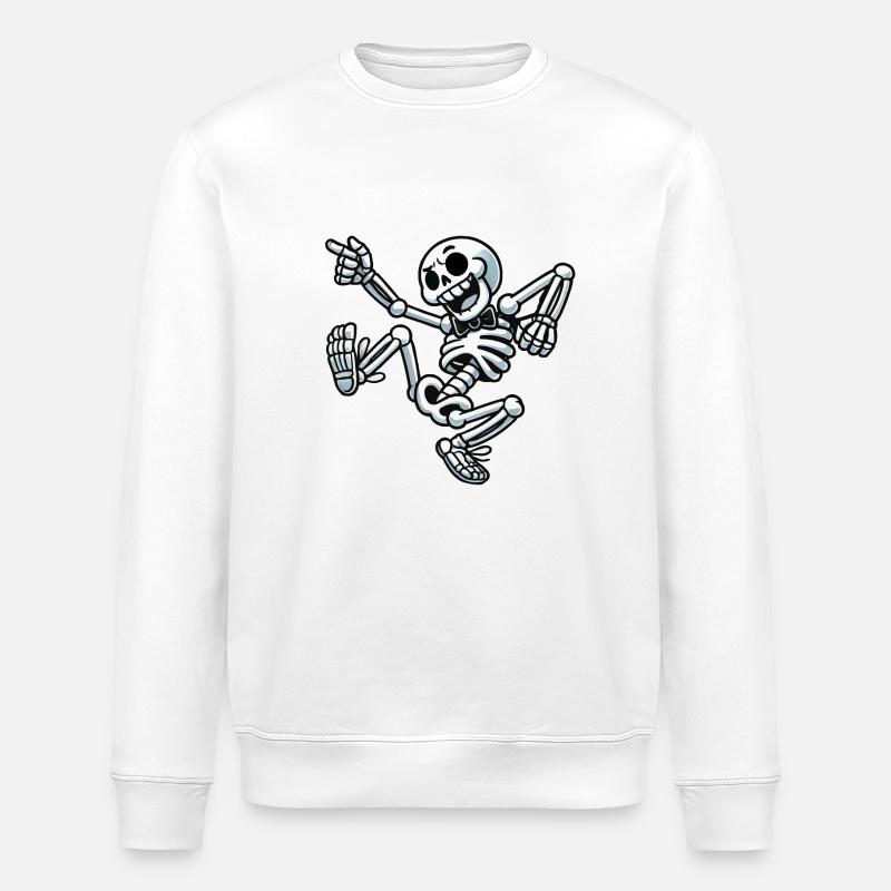 Skull Dancing - Stanley/Stella ROLLER Unisex Organic Sweatshirt - white