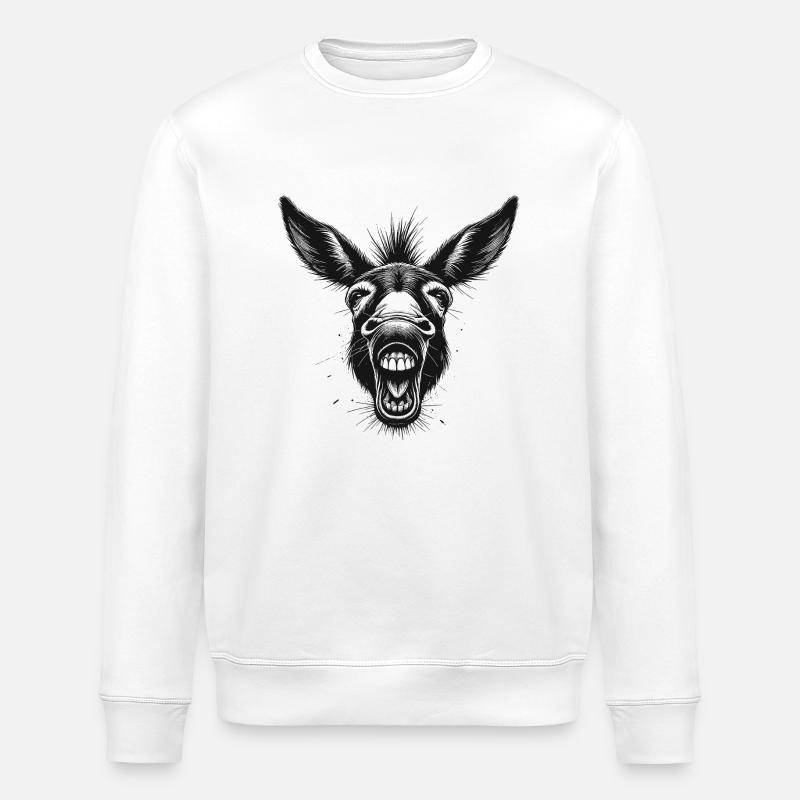 Âne - Sweat bio ROLLER Stanley/Stella Unisexe - blanc