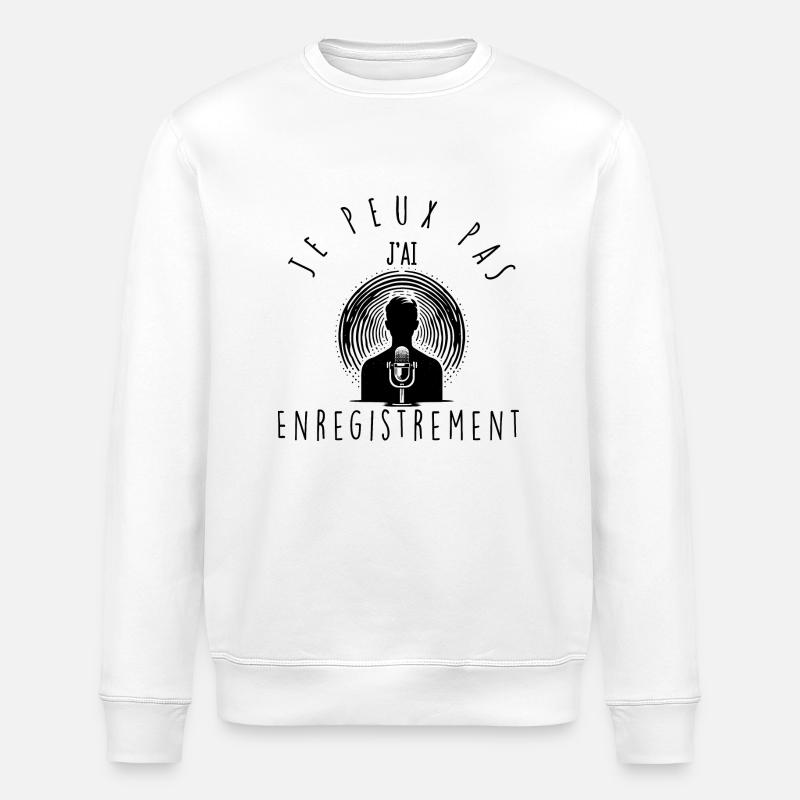 Je peux pas, j'ai enregistrement. - Sweat bio ROLLER Stanley/Stella Unisexe - blanc
