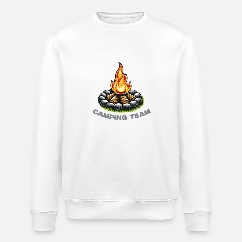 Campfire Camping Team - Stanley/Stella ROLLER Unisex Organic Sweatshirt - white
