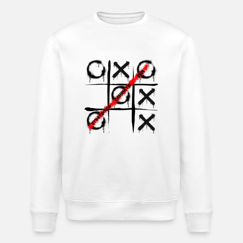 Tic Tac Toe - Graffiti Style - Stanley/Stella ROLLER Unisex Organic Sweatshirt - white
