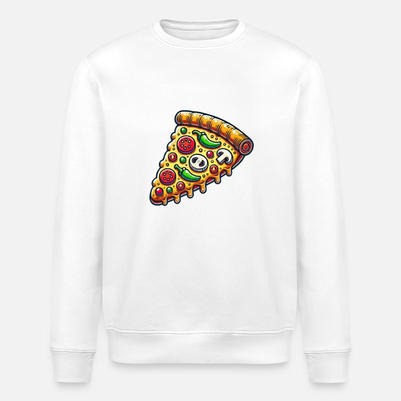 pizza - Sweat bio ROLLER Stanley/Stella Unisexe - blanc