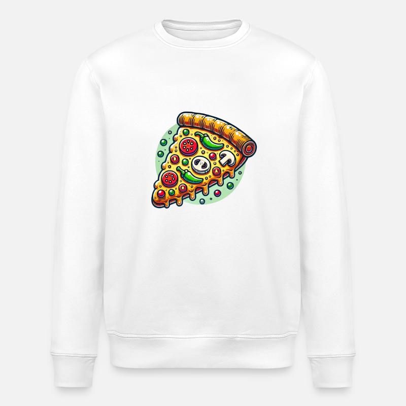 pizza - Sweat bio ROLLER Stanley/Stella Unisexe - blanc