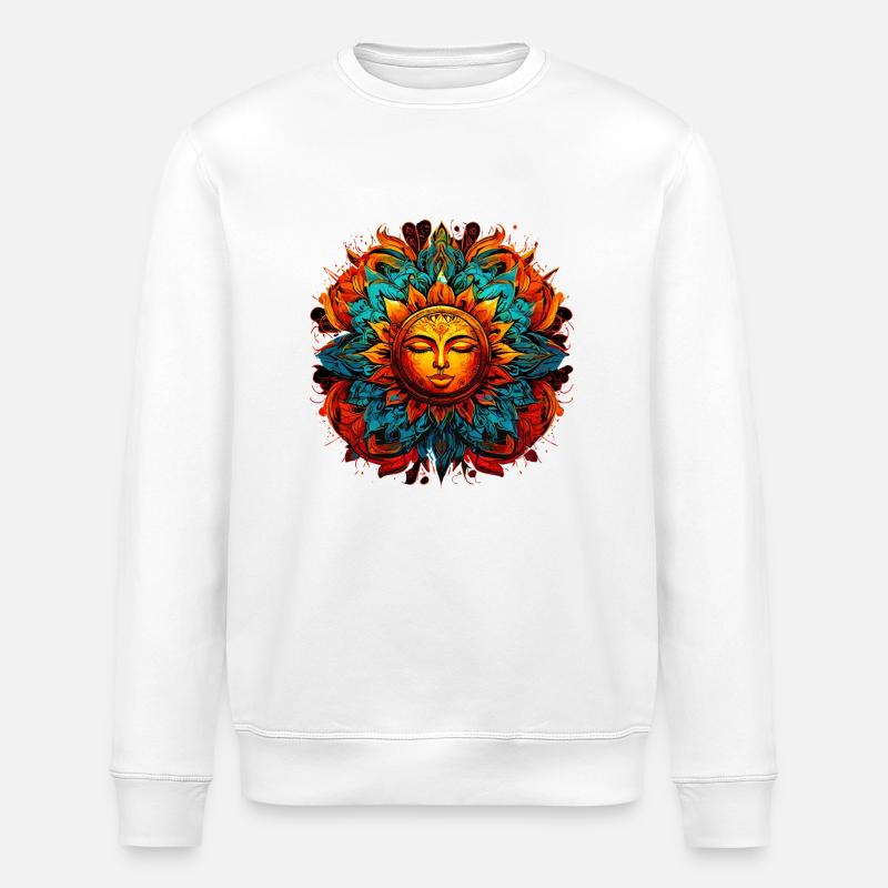 Le soleil Inca - Sweat bio ROLLER Stanley/Stella Unisexe - blanc