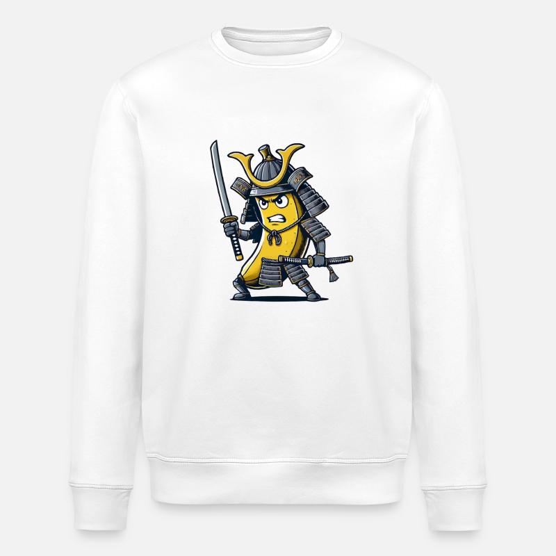 banane samurai - Stanley/Stella Unisex Bio-Sweatshirt ROLLER - Weiß