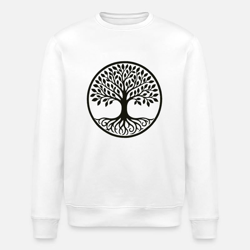 baum des lebens - Stanley/Stella Unisex Bio-Sweatshirt ROLLER - Weiß