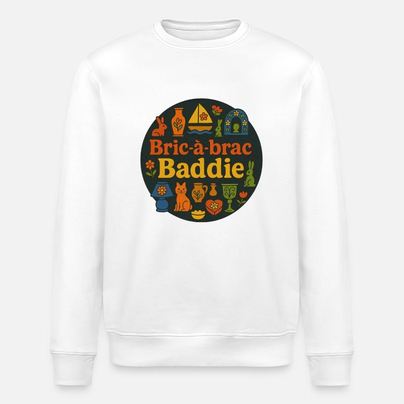 Bric à Brac Baddie - Sweat bio ROLLER Stanley/Stella Unisexe - blanc
