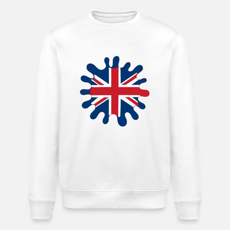 Blobs de drapeau de l’Angleterre - Sweat bio ROLLER Stanley/Stella Unisexe - blanc