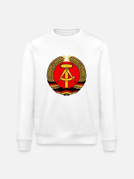 ddr gdr emblem - Stanley/Stella ROLLER Unisex Organic Sweatshirt - white