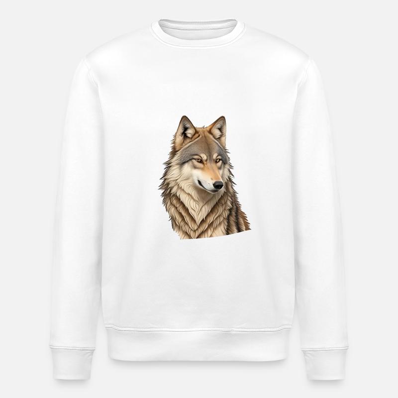 Loup - Sweat bio ROLLER Stanley/Stella Unisexe - blanc