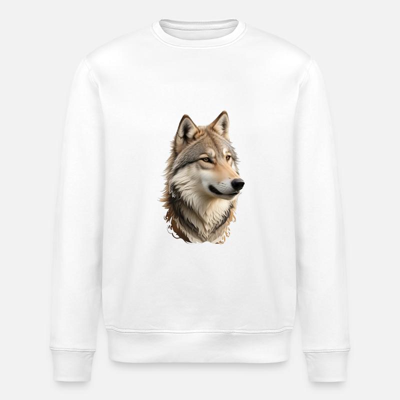 Wolf - Stanley/Stella Unisex Bio-Sweatshirt ROLLER - Weiß