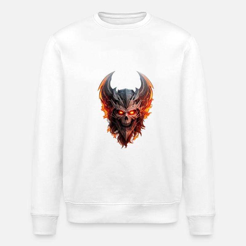 Halloween Todesengel - Stanley/Stella Unisex Bio-Sweatshirt ROLLER - Weiß