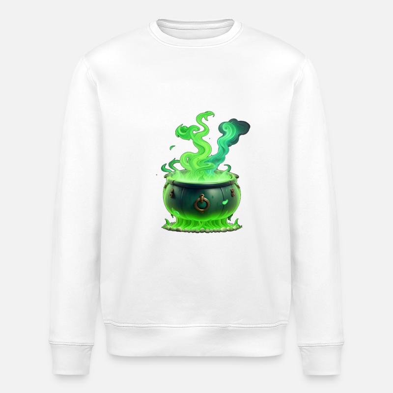 Witch's Cauldron - Stanley/Stella ROLLER Unisex Organic Sweatshirt - white
