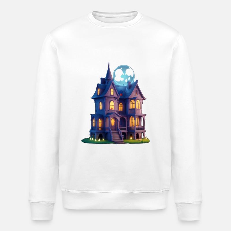 Maison effrayante - Sweat bio ROLLER Stanley/Stella Unisexe - blanc
