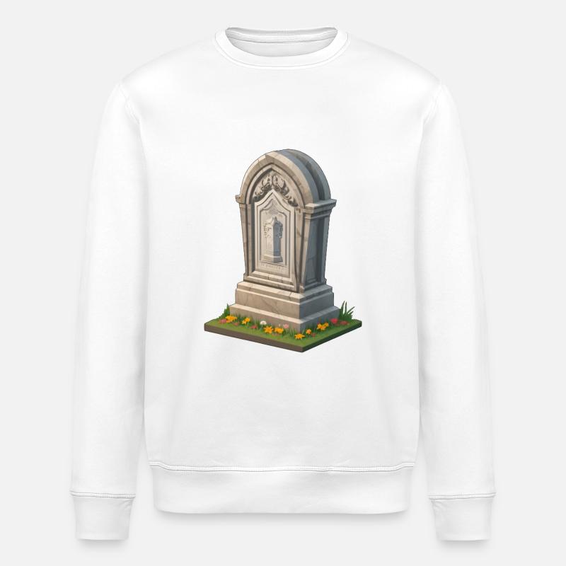 Pierre tombale d’Halloween - Sweat bio ROLLER Stanley/Stella Unisexe - blanc