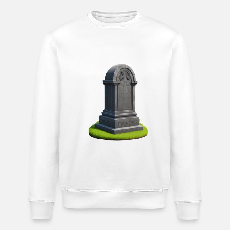 Pierre tombale d’Halloween - Sweat bio ROLLER Stanley/Stella Unisexe - blanc
