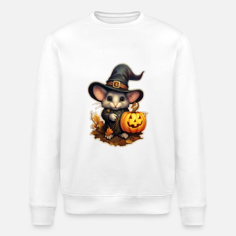 Souris d’Halloween - Sweat bio ROLLER Stanley/Stella Unisexe - blanc
