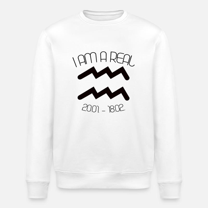 WASSERMANN STERNZEICHEN - Stanley/Stella Unisex Bio-Sweatshirt ROLLER - Weiß