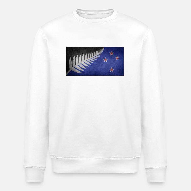 Drapeau Nouvelle-Zélande Nouvelle-Zélande Nous aimons - Sweat bio ROLLER Stanley/Stella Unisexe - blanc