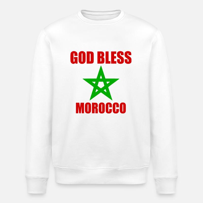 God bless morocco marokko - Stanley/Stella Unisex Bio-Sweatshirt ROLLER - Weiß