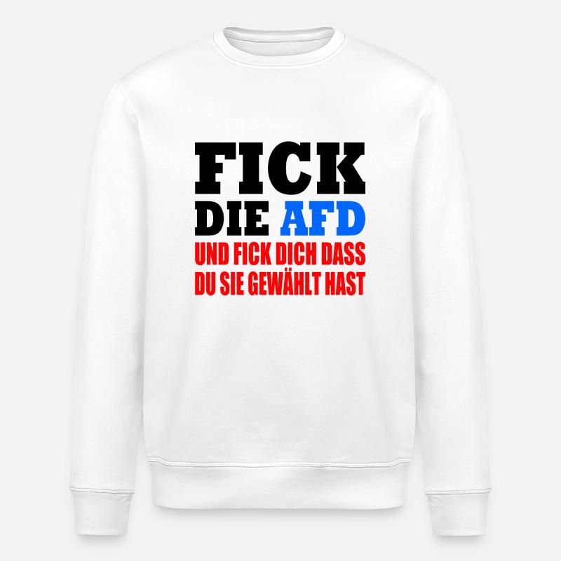 fick die afd - Stanley/Stella Unisex Bio-Sweatshirt ROLLER - Weiß
