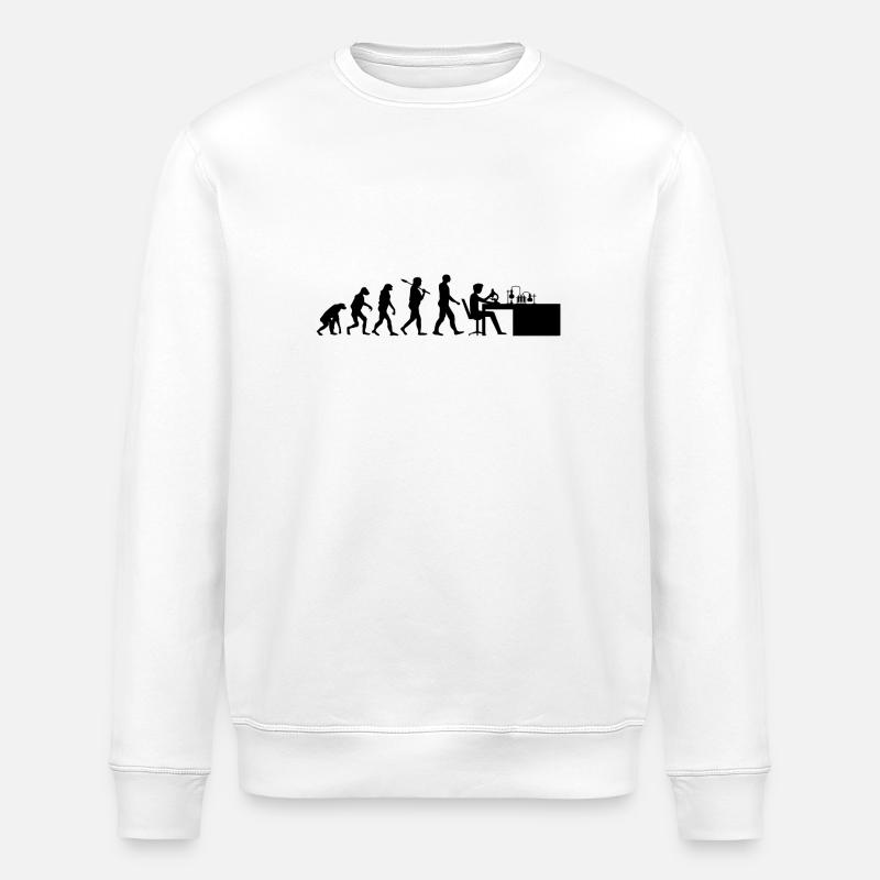 Chemie Evolution Chemiker Geschenk - Stanley/Stella Unisex Bio-Sweatshirt ROLLER - Weiß
