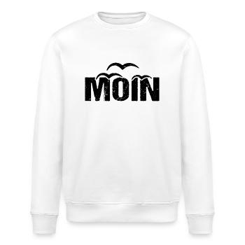 Moin Möwen Vintage Moin - Stanley/Stella Unisex Bio-Sweatshirt ROLLER - Weiß - Vorne - Nik (191cm)